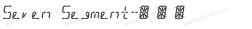 Seven Segment字体转换